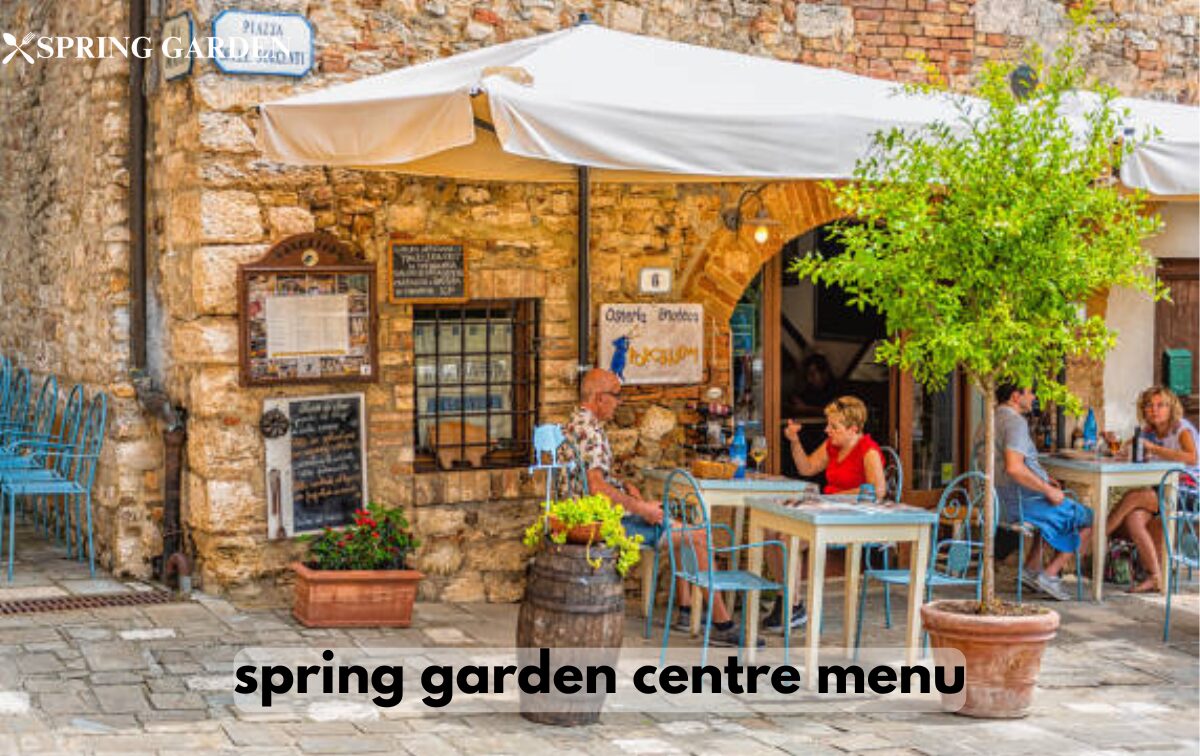 spring garden centre menu